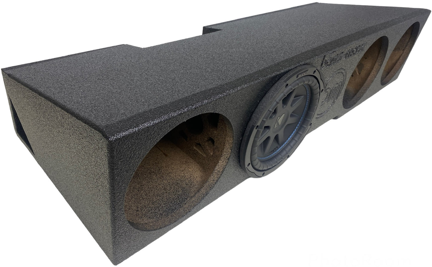 Chevy Silverado & GMC Sierra Crew Cab "Quad 10" Ported Front-Fire Enclosure (2019-2024) | Armor Coated