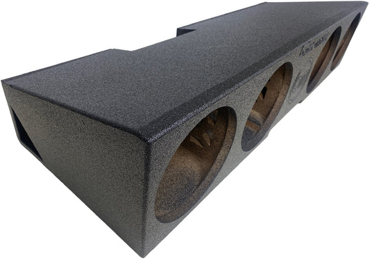 Chevy Silverado & GMC Sierra Crew Cab "Quad 10" Ported Front-Fire Enclosure (2019-2024) | Armor Coated