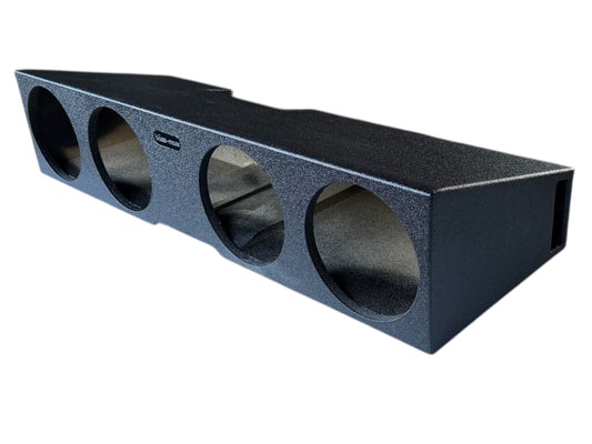 Chevy Silverado & GMC Sierra Crew Cab "Quad 10" Ported Front-Fire Enclosure (2019-2024) | Armor Coated