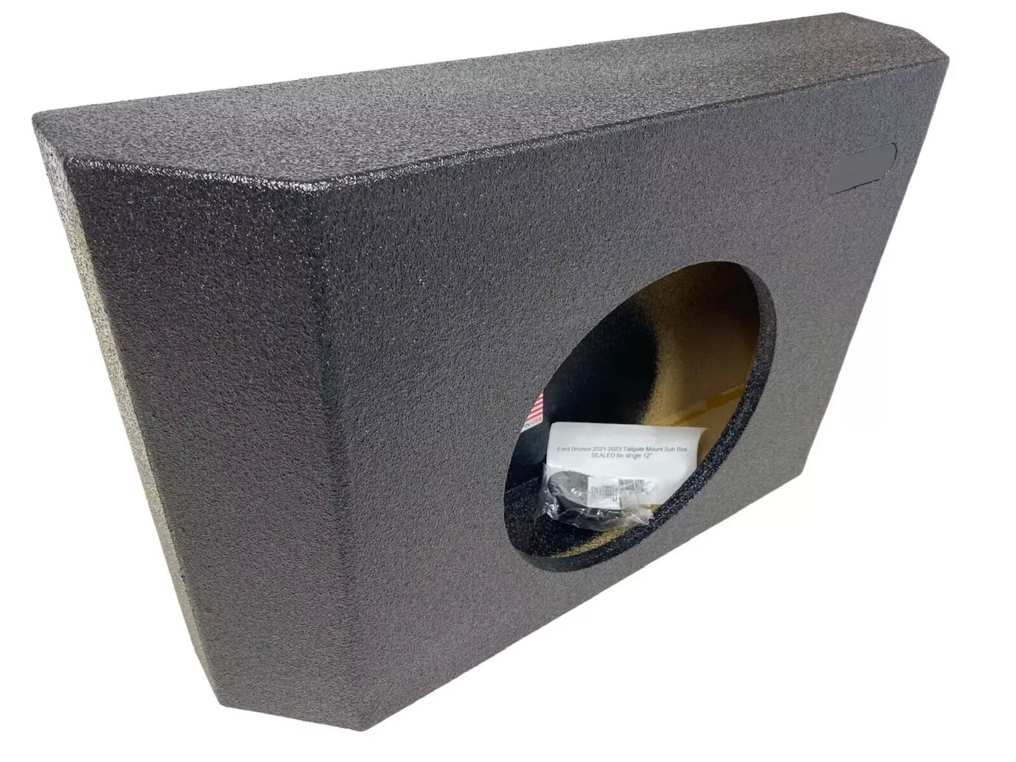 Bronco tailgate mount subwoofer enclosure